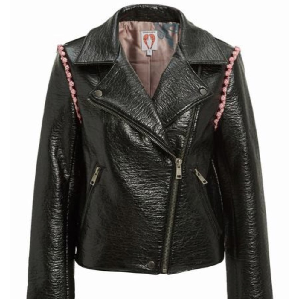 Shrimps Rose Faux Leather jacket!!